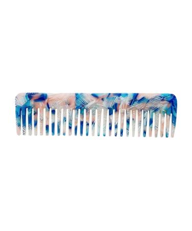 Korean acetate antistatic massage hair comb colored turtle for shell print large tooth hairbrush hairdresser brush kamm set fantasy blue color