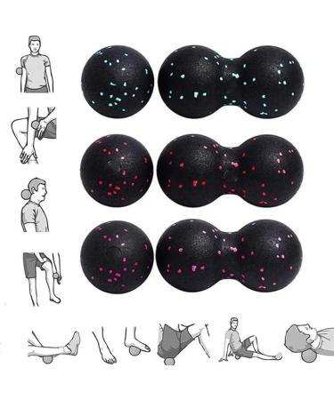 BLBTEDUAMDE Peanut Massage Yoga Balls - High Density Lightweight & Durable | Peanut-Blue Color | International Shipping - Buy Online on GoSupps.com