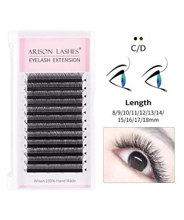 Yy Eyelash Extension D Curl 0.07 - 8mm Mixed Tray with Prefabricated Compartments | Premium Individual Lashes - Buy Online on GoSupps.com