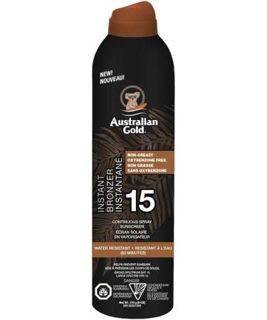 Australian Gold SPF 30 Continuous Spray Bronzer + SPF 15 Continuous Spray Bronzer (Packaging May Vary) Spray Bronzer + SPF 15 Spray Bronzer - Buy Online on GoSupps.com