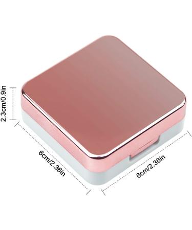 Buy NATUCE 2PCs Contact Lens Container Set - Travel-Friendly with Mirrors - Pink & Rose Gold - Ideal for Home & Travel - Buy Online on GoSupps.com
