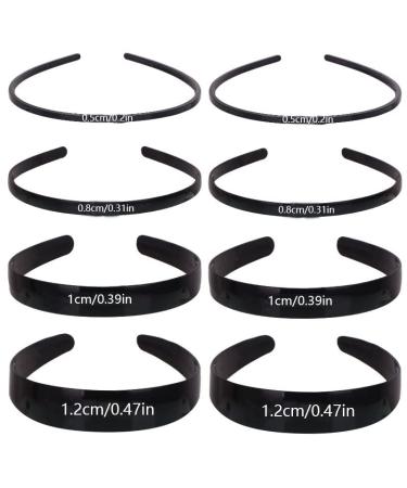 8-Pack Elastic Plastic Headbands for Daily Facial Cleaning & Hair Styling - Kammezenb nder Thin DIY Hair Bands - Buy Online on GoSupps.com