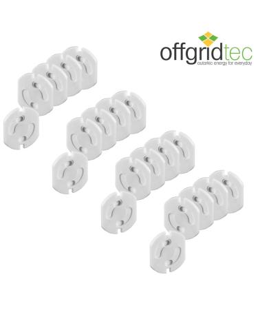 Offgridtec 20x Child Safety Socket Locks - Rotating Mechanism for Baby & Toddler Protection - White - Buy Online on GoSupps.com
