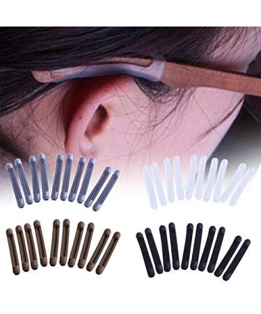 GBSTORE 8 Pairs Soft Silicone Eyeglass Ear Cushions Temple Tips Eyeglass Pads Anti Slip Glasses Ear Hook Comfort Sport Ear Grips,Eyeglasses Leg Antiskid Cover for Reading Glasses, Sunglasses