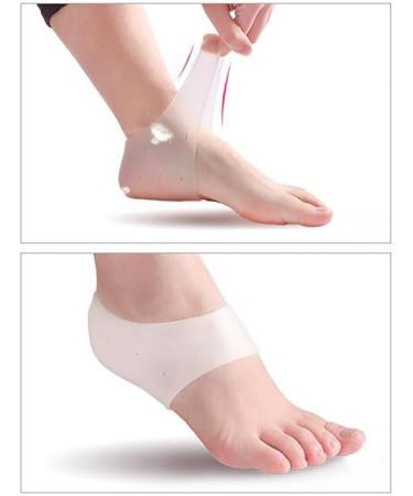Breathable Elastic Silicone Heel Cups - 2 Pairs Lightweight Foot Grips & Versatile Protectors for Comfort | International Shipping - Buy Online on GoSupps.com