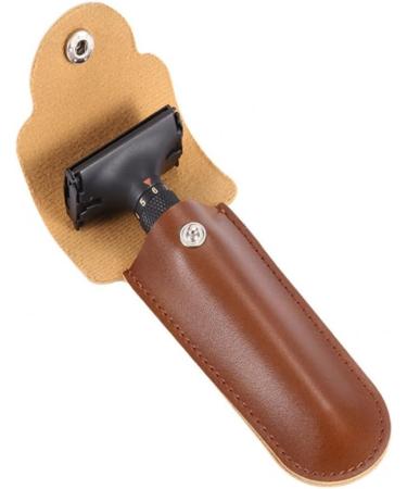 Travel Razor Shell - Eriction Protective Cover for Safety Razors | Durable Leather Storage Locker for Men - Buy Online on GoSupps.com