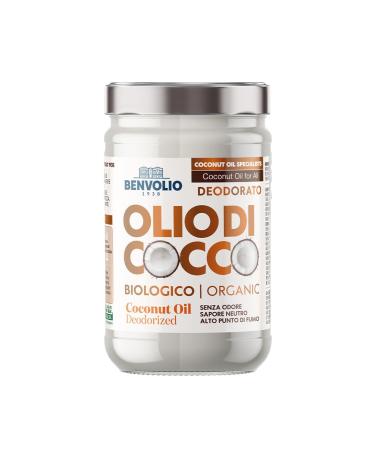 BENVOLIO BENVOLIO - Organic Deodorized Coconut Oil | 950 ml | Pure versatile and odorless | Lactose-free | Moisturizer for skin and hair | Cooking and personal care | Coconut Oil Kokos l