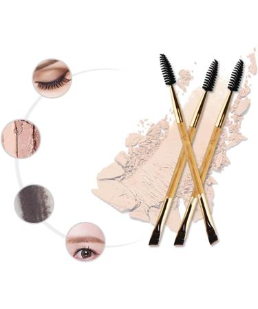 Bamboo Handle Duo Eyebrow Brush Eye Brow Brush And Mascara Brush Eyebrow Comb Makeup Tools For Women Girls 1PC - Buy Online on GoSupps.com