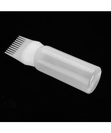 SIXRUN Hair Dyeing Bottle Brush Shampoo Comb Applicator Tool for Professional Home Purple Pink White Plastic 160ml (White) - Buy Online on GoSupps.com