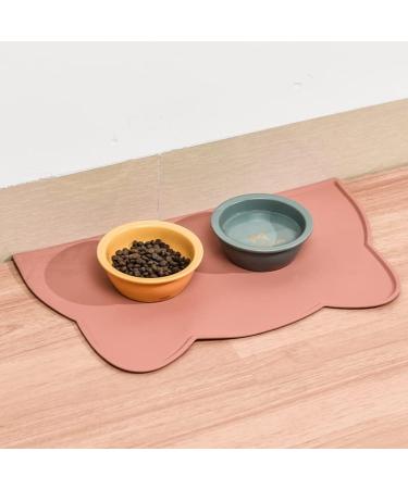 Womlex Pink Silicone Pet Bowl Pad - Non-Slip Waterproof Cat & Dog Feeding Mat (52x30cm) - Buy Online on GoSupps.com