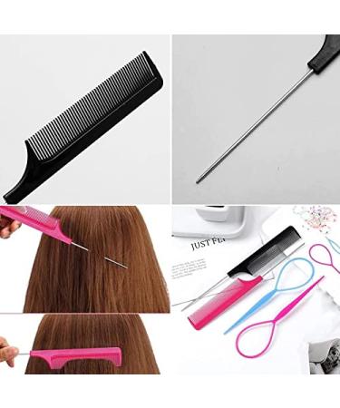 6Pcs Hair Loop Tool Set with French Braid Tool, Metal Pin Comb, Rubber Bands - Hair Styling Kit for Children - Buy Online on GoSupps.com