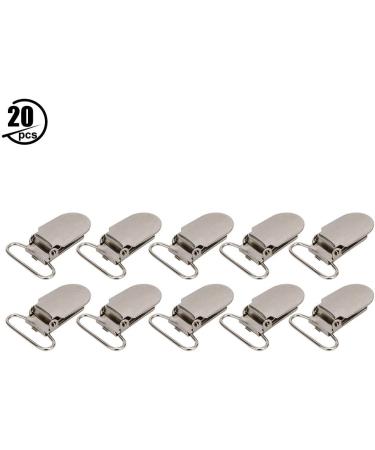 20pcs Metal Pacifier Clips & Straps - Durable Baby Snap Holders for Crafts & Decorations | International Shipping - Buy Online on GoSupps.com