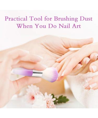 Nail Powder Brush Set - 4 Pcs Nail Dust Cleaner Brushes for UV Gel & Acrylic Nails | Nail Art Essentials in Red Pink Purple & Green - Buy Online on GoSupps.com