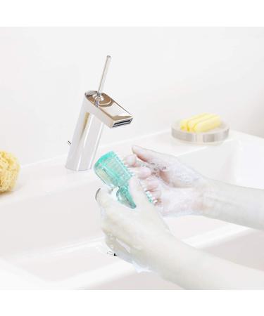 Senignol Handle Grip Nail Brush Set - 8Pcs Fingernail Cleaner Scrubbing Kit for Men, Women, Kids - Multicolor Green - Buy Online on GoSupps.com