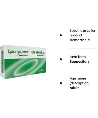 Cicatridina 10 Suppositories - Fast Healing Treatment for Wounds and Injuries - Buy Online on GoSupps.com