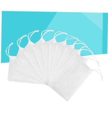 FRCOLOR 40 Pcs Facial Cleaning Soap Bags - Mesh Exfoliating Soap Pouches for Foam & Travel - White 15x9cm | Soap Saver & Drawstring Washcloth - Buy Online on GoSupps.com