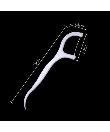 DBOO Toothed Dental Floss Picks - Flat Toothpicks for Family & Travel - 100 Pieces - Plastic One-Way Tooth Floss - Buy Online on GoSupps.com