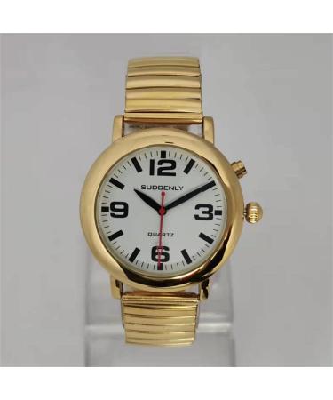 English Talking Watch for Seniors - Unisex Men Women - Loud Sound - Time-Day-Date Alarm Clock - Visually Impaired - Gold - Buy Online on GoSupps.com