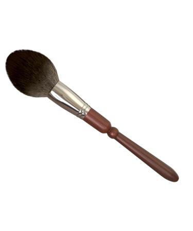 AzukiLife Large Makeup Brush Vegan Synthetic Bristles Walnut Wood Handle 23CM Ideal for Face Powder Blush Bronzer - Professional Brush for Women Men Artists