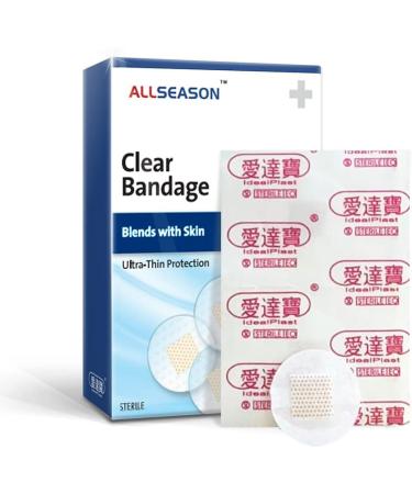 150pcs Clear Round Spot Adhesive Bandages - Breathable PE Material - 3 Boxes of 50 Count - Buy Online on GoSupps.com