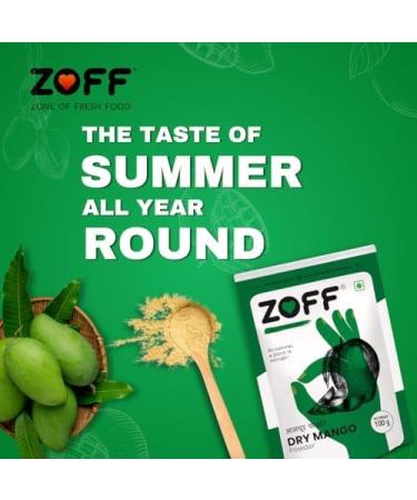 Zoff Amchur(Mango) Powder 100g (3.5 oz) | Pure and Raw | All Natural | Vegan | No Preservative | Indian Origin - Buy Online on GoSupps.com