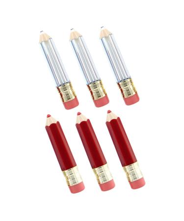 Hemoton 6pcs Pencil Lip Gloss Tube Pencils in Bulk Refillable Lip Balm Bottles Sheer Lipstick Makeup Lip Gloss Lip Balm in Bulk Empty Lip Gloss Tubes Air Traffic Control Plastic Filling