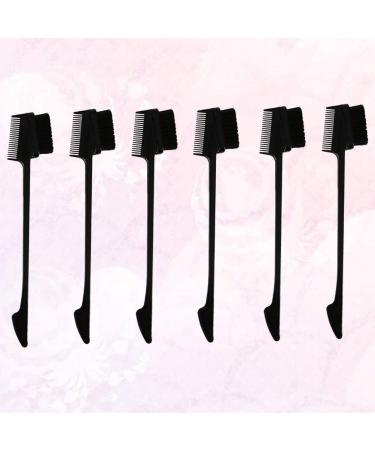 6pcs Portable Beauty Tools Set for Women | Stylish Comb Brow Brush Mascara Comb - Black Hairbrush Collection - Buy Online on GoSupps.com