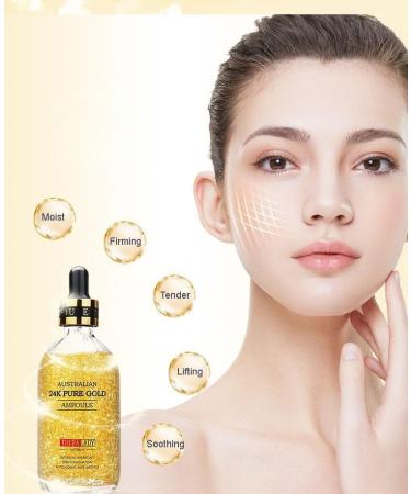 24K Pure Gold Ampoule - Hydrating Lifting & Moisturizing Facial Essence (100ml) | Australian Skincare - Buy Online on GoSupps.com