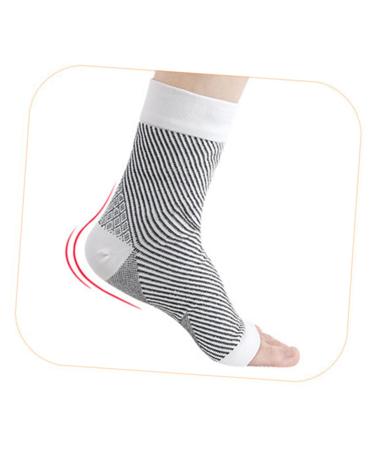 Mobestech Achilles Heel Support Socks - Breathable Ankle Support for Plantar Heel Spurs | Perfect for Fitness & Basketball | Size S/M - White - Buy Online on GoSupps.com