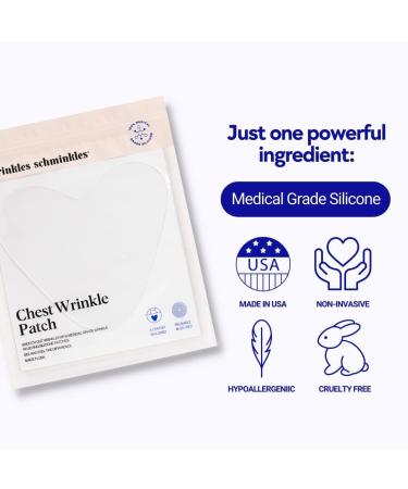 Wrinkles Schminkles Chest Wrinkle Patch & Cleanser Starter Pack - Reusable Silicone Patches to Smooth & Prevent D colletage Wrinkles - International Shipping Available - Buy Online on GoSupps.com