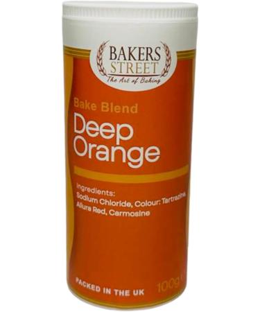 Bakers Street | Deep Orange Food Colour Powder (100g X6)| Use on Cake Surfaces Decorations or Colour Sugarpaste Fondant Icing Chocolate Buttercream Royal Icing Macarons and More - Buy Online on GoSupps.com