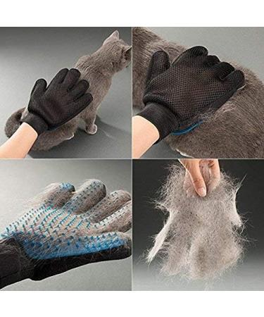Pet Glove Grooming Tool + Furniture Pet Hair Remover Mitt for Cat & Dog - Deshedding Brush with Gentle Rubber Tips - Soft Massage Groomer Mitt (1 Right Hand) - Buy Online on GoSupps.com