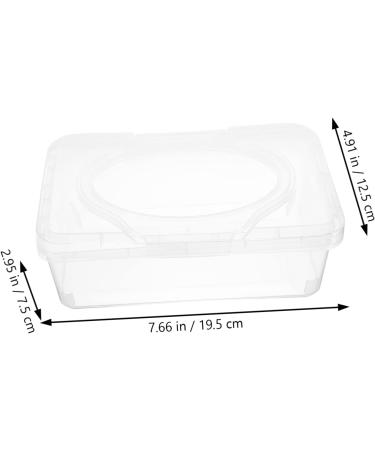 Hoement Wet Wipes Holder - Transparent Disposable Plastic Box for Baby Cloths (8 Pieces) | Baby Accessories Organizer | Portable & Convenient 19.5x12.5x7.5cm - Buy Online on GoSupps.com