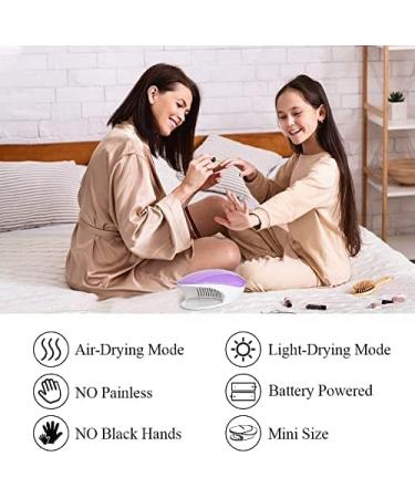 TOUCHBeauty Nail Dryer for Regular Polish: 2 in 1 Nail Dryer with Fan and UV Light - Mini Portable Electric Manicure Tool for Quick Drying of Regular Polish at Salon Home or DIY - Perfect for Kids - Buy Online on GoSupps.com