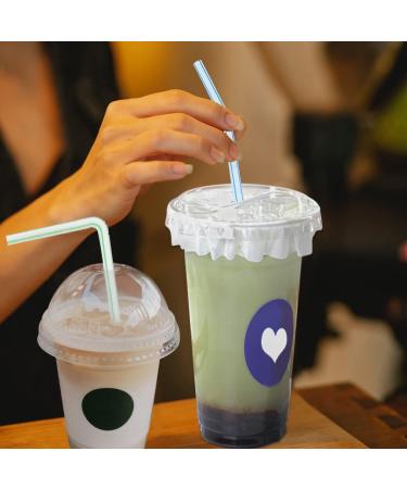 200PCS Disposable Plastic Straws Flexible Bendable Drinking Straws 8.2" High Home Straws for Kids and Adults for Home Parties Bar Beverage Shops Striped Disposable Plastic Straws Multi Colored - Buy Online on GoSupps.com