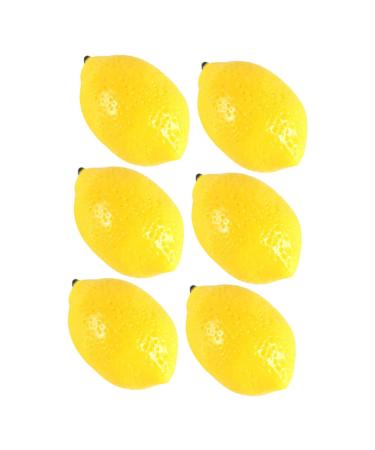 Zerodeko Faux Flower Garland 6pcs Mini Imitation Lemon Artificial Lemons Faux Plant Decor Lifelike Lemons Puzzle Toys Brain Toy Fruit Ornament Home Decor Household Products Toddler Pvc