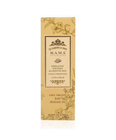 Kama Ayurveda Organic Sweet Almond Oil - Premium 200ml | Nourishing & Moisturizing for Skin & Hair - International Shipping Available - Buy Online on GoSupps.com