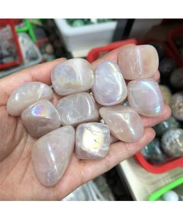 Aura Rose Quartz Tumbled Stones Natural Polished Crystal Gemstones Reiki Home Decoration - (Color: 100g Size: 20-30mm) Natural Stones and Minerals - Buy Online on GoSupps.com