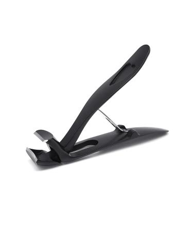 SUICRA Nail Clippers Fingernail Clipper Toenail Nail Clippers Angled Bent Head Super Sharp Wide Jaw Opening for Hard/Thick Fingernails and Toenails (Color : Schwarz)