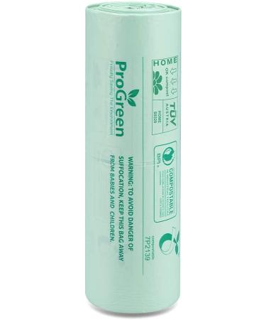 ProGreen 2.6 Gallon Compostable Bags - 100 Count | Biodegradable, Extra Thick Kitchen Trash Bags for Food Scraps and Yard Waste | ASTM D6400 Certified - Buy Online on GoSupps.com