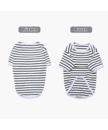 Petsmil Thin Striped Dog Sweater for Small Dogs & Cats - Stretchy Black & White Shirt for Chihuahuas & French Bulldogs - International Shipping Available - Buy Online on GoSupps.com