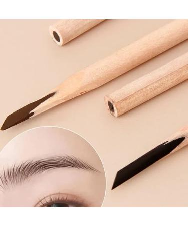 Pousbo 2023 Waterproof Wooden Eyebrow Pencil - 2PCS Dark Brown - Buy Online on GoSupps.com