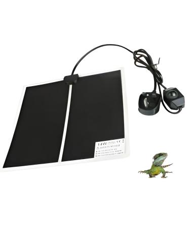 NCONCO Reptile Heating Mat Waterproof Reptile Heat Pad Adjustable Temperature Under Tank Heater for Turtles Lizards Frogs 14W 14W (28X28CM)