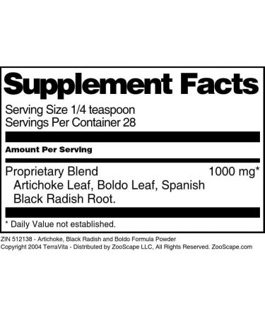 Artichoke Black Radish and Boldo Formula Powder (1 oz ZIN: 512138) - Buy Online on GoSupps.com