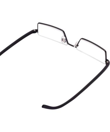 2 Pack Ultra-Light TR90 Reading Glasses for Men & Women - Designer Foldable Half-Rim +4.0 with Box - Black Red Blue Brown - Buy Online on GoSupps.com