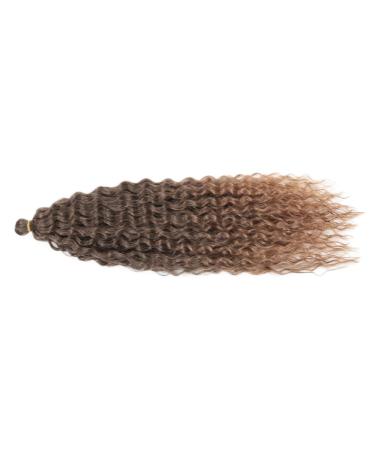 Deep Twist Crochet Hair - 22 Inch Ombre Curly Braided Extensions | 6 Packs Synthetic Kinky Curl Hairstyle (T27#) - Buy Online on GoSupps.com