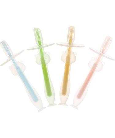 Frcolor 12 STK Silicone Baby Toothbrush Set - Suction Training Toothbrush & Mund Cleaner for Newborns | Safe & Gentle Oral Care - Buy Online on GoSupps.com