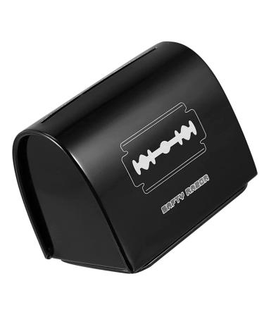 Minkissy Razor Disposal Case for Men - 2-Pack Safety Razor Slice Bank & Container (6.5x6cm) - Black - Buy Online on GoSupps.com