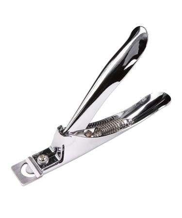 Professional Stainless Steel Acrylic Nail Tips Clipper Cutter - False Nails/Fake Nails/Artificial Nails Trimmers for Nail Manicure Pedicure Clip Tool for Home Nail Art DIY (Silver)