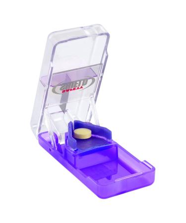 EZY DOSE Ezy Dose Pill Cutter with Safety Shield Safely Cut Pills and Vitamins Pill Splitter , Colors may vary Storage